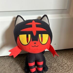 Pokemon Black and Red Plush Toy, 2018 Litten Poke Plush